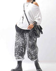 【RUNDHOLZ】 UNISEX ART PRINTED STRETCH PANTS _BLACK PRINT