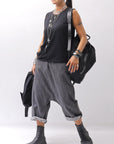 【studio b3】 UNISEX COTTON DENIM BOX SALLOUEL PANTS MPB1830_MARENGO(GREY WASH)