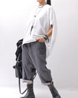 【studio b3】 UNISEX COTTON DENIM BOX SALLOUEL PANTS MPB1830_MARENGO(GREY WASH)