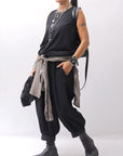 【studio b3】 UNISEX EMBOSSED MOROCCAN PANTS RBB1945_BLACK