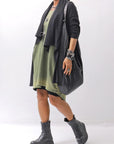 【NOSTRASANTISSIMA】 OPEN BACK LIGHT SWEAT COVER LONG TANK TOP M142_GREEN FADE