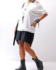 【NOSTRASANTISSIMA】 OPEN BACK LIGHT SWEAT COVER LONG TANK TOP M142_BLACK