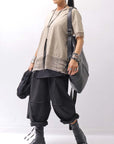 【sanctamuerte】 STRETCH COTTON & VISCOSE SILK TEE SM87_SAND SHELL