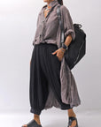 【RUNDHOLZ】 COTTON CHIFFON SHIRT DRESS _AMBER FOG