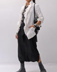 【RUNDHOLZ】 GRUNGE COTTON LACE & STRETCH JACKET _SEAFOAM FOG