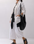 【RUNDHOLZ】 GRUNGE COTTON LACE & STRETCH JACKET _SEAFOAM FOG