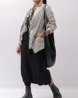 【RUNDHOLZ】 GRUNGE COTTON LACE & STRETCH JACKET _LINEN FOG