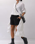 【RUNDHOLZ】 COTTON CHIFFON SHIRT DRESS _SEAFOAM FOG