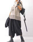 【studio b3】 UNISEX LIGHT COTTON EASY BOX PANTS NB2123_BLACK