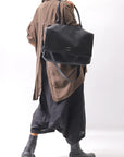 【studio b3】 OVERSIZED BACK BUTTON SHIRT TOP NB2070_COPPER OLD DYE