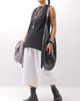 【Primordial is Primitive】 BACK CROSSED TANK TOP 413AL_BLACK