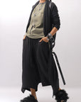 【Primordial is Primitive】 BACK CROSSED TANK TOP 413AL_MILITARY