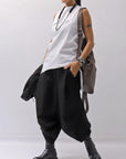 【Primordial is Primitive】 BACK CROSSED TANK TOP 413CC_WHITE