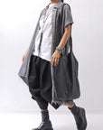 【Primordial is Primitive】 BACK CROSSED TANK TOP 413CC_WHITE
