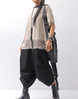 【sanctamuerte】 STRETCH COTTON & VISCOSE SILK TEE SM87_SAND SHELL
