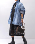 【bajra】 UNISEX OVERSIZED STRETCH DENIM JACKET 143QJ01_BLUE WASH