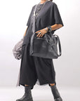 【bajra】 BACK TULLE&COTTON LAYERED TOP 160QK04_BLACK