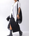 【thom/krom】 RIB COTTON SLIM FIT SKIRT WSK95_BLACK