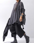 【PLÜ】 COTTON STRETCH TOP PL17T_STRIPE