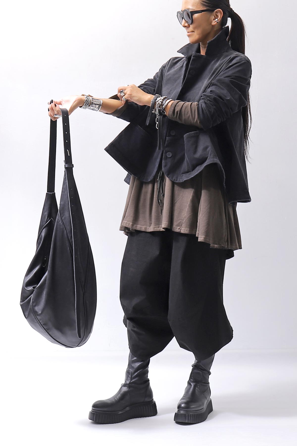 【PLÜ】 COTTON STRETCH TOP PL17T_CHOCOLATE