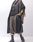 【studio b3】 UNISEX COTTON & SWEAT BOX SARROUEL PANTS RBB1974_TRUFFLE OLD DYE