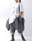 【studio b3】 UNISEX COTTON DENIM BOX SALLOUEL PANTS MPB1830_MARENGO(GREY WASH)