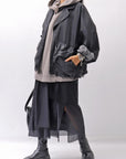 【studio b3】 ASYMMETRY LAYERED SKIRT MLB950_BLACK