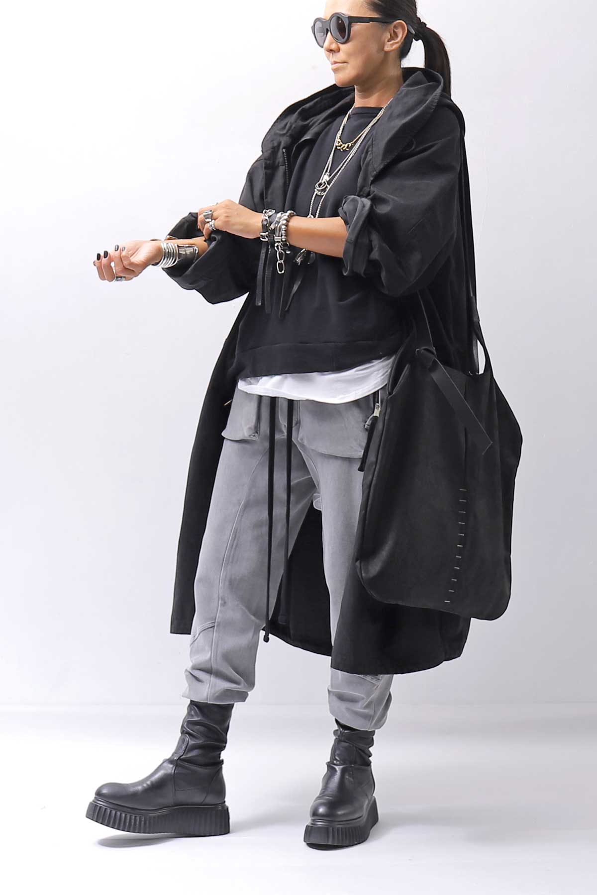 【thom/krom】 UNISEX COTTON RIB PANTS MST509_USED GREY