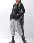【studio b3】 UNSEX COTTON&SWEAT BOX SARROUEL PANTS RBB1974_PEARL OLD DYE