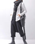 【studio b3】 UNSEX COTTON&SWEAT BOX SARROUEL PANTS RBB1974_BLACK