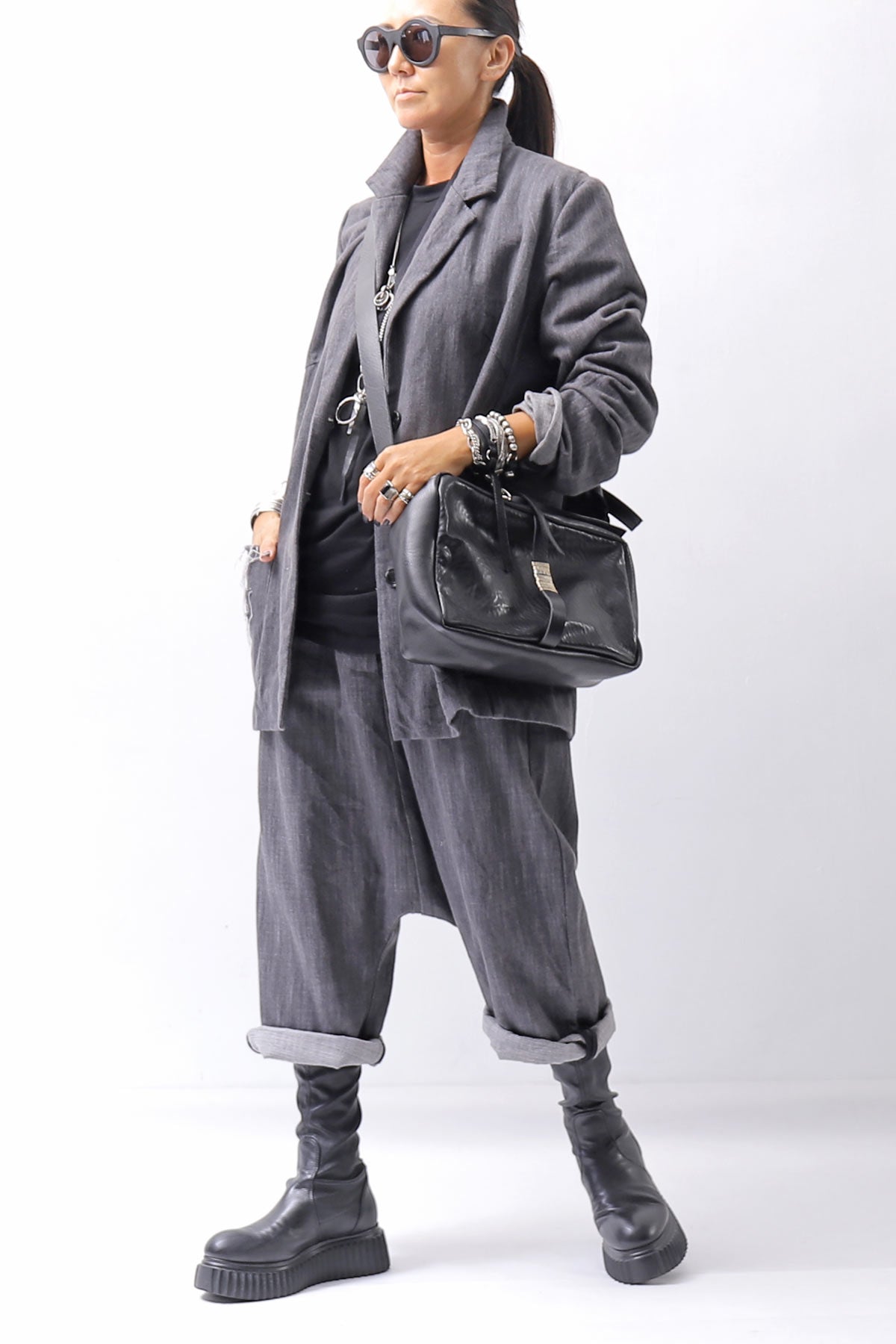 【DANIELE BASTA】2WAY SHOULDER FLAP ON BAG DBM004_BLACK