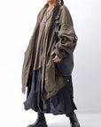 【RUNDHOLZ】 UNISEX DESIGN POCKET BLOUSON COAT 260 1208_KHAKI CLOUD
