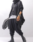 【studio b3】 UNISEX COTTON KNIT TOP & SNOOD SET SHB2268_BLACK
