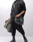 【RUNDHOLZ】 GRUNGE FRINGE SILK KNIT STOLE_BLACK