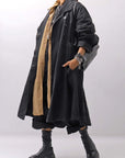 【RUNDHOLZ】 DENIM GLOSS OVERSIZED LIGHT COAT 103_BLACK GLOSS