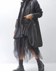 【PLÜ】 TULLE DENIM SKIRT PL10_BLACK