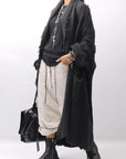 【RUNDHOLZ】 OVERSIZED GRUNGE SILK KNIT CARDIGAN COAT_BLACK