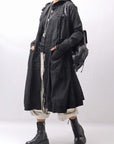 【RUNDHOLZ】 UNISEX ZIPED POCKETS&HOOD LONG COAT 260 1208_BLACK