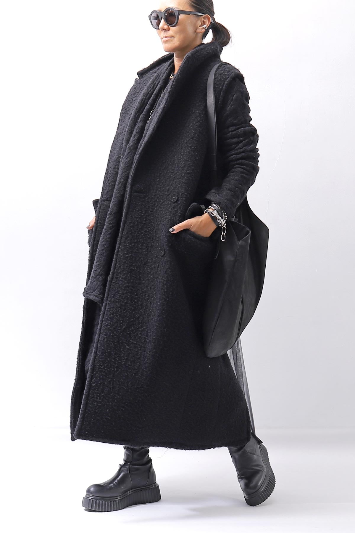 【NOSTRASANTISSIMA】 CASENTINO & TULLE GILET J106_BLACK