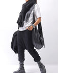 【studio b3】 UNISEX CRINKLED SOFT COTTON PANTS RBB1972_BLACK