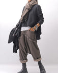 【PLÜ】 FLARED COTTON LIGHT SWEAT SHORT TOP PL11T_BLACK