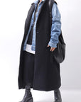 【NOSTRASANTISSIMA】 CASENTINO & TULLE GILET J106_BLACK