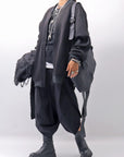【PLÜ】 UNISEX OVERSIZED COTTON NEOPRENE BOMBER JACKET PL10_BLACK