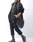【DANIELE BASTA】 MAT LEATHER BOMBER JACKET DB1298_BLACK