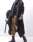 【NOSTRASANTISSIMA】 UNISEX JACQUARD LONG CARDIGAN MW159_BLACK