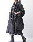 【RUNDHOLZ】 DENIM GLOSS OVERSIZED LIGHT COAT 103_BLACK GLOSS
