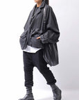 【RUNDHOLZ】 DENIM GLOSS DOLMAN SLEEVE JACKET 103_BLACK GLOSS