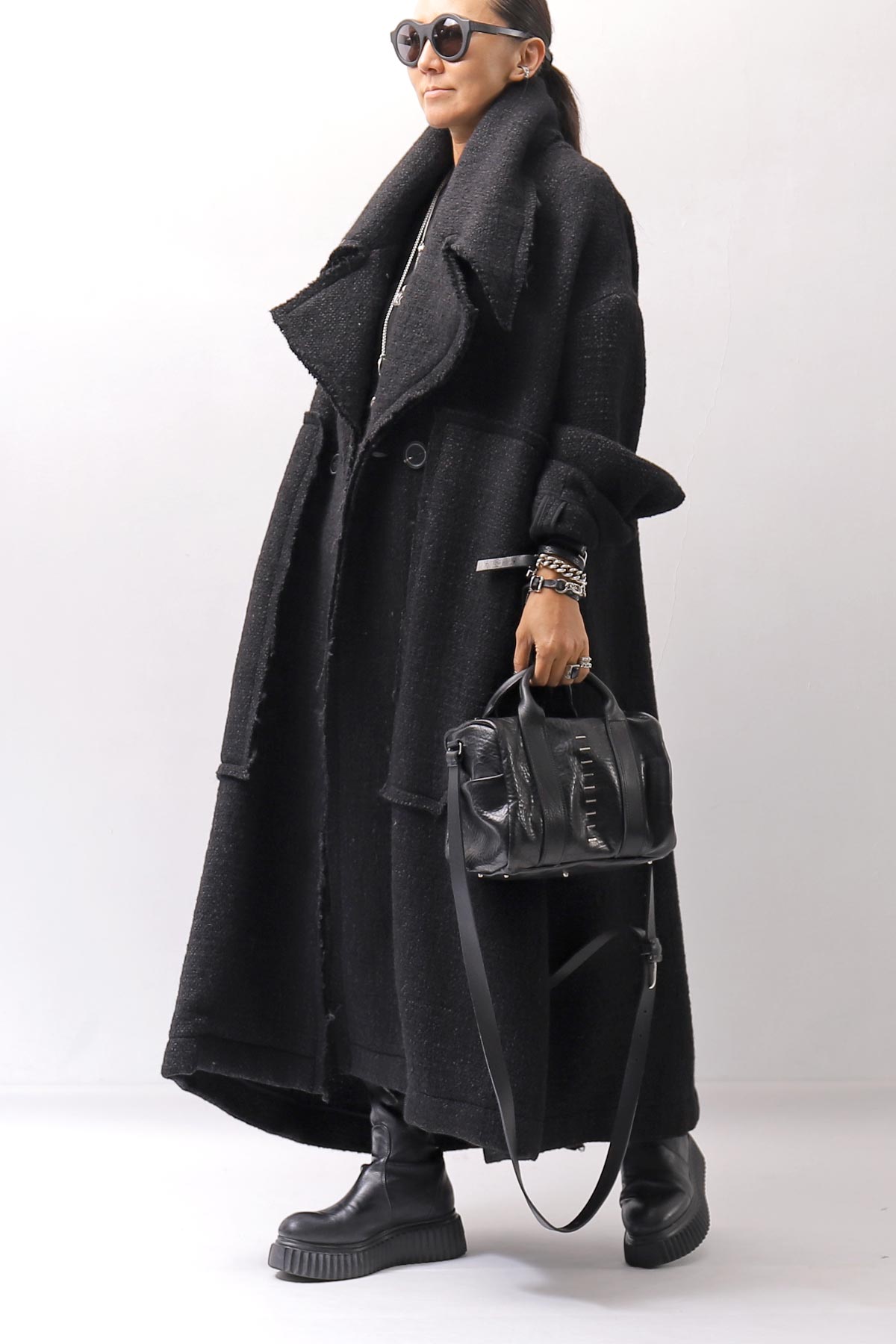 DANIELE BASTA】 MINI BOSTON SHOULDER BAG DBM006_BLACK – QUADRATO