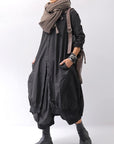 【RUNDHOLZ】 UNISEX FRONT FLAP COTTON RIB PANTS 253 0135_BLACK