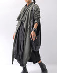 【RUNDHOLZ】 UNISEX COTTON RIB SHIRT CARDIGAN 253 0933_BLACK